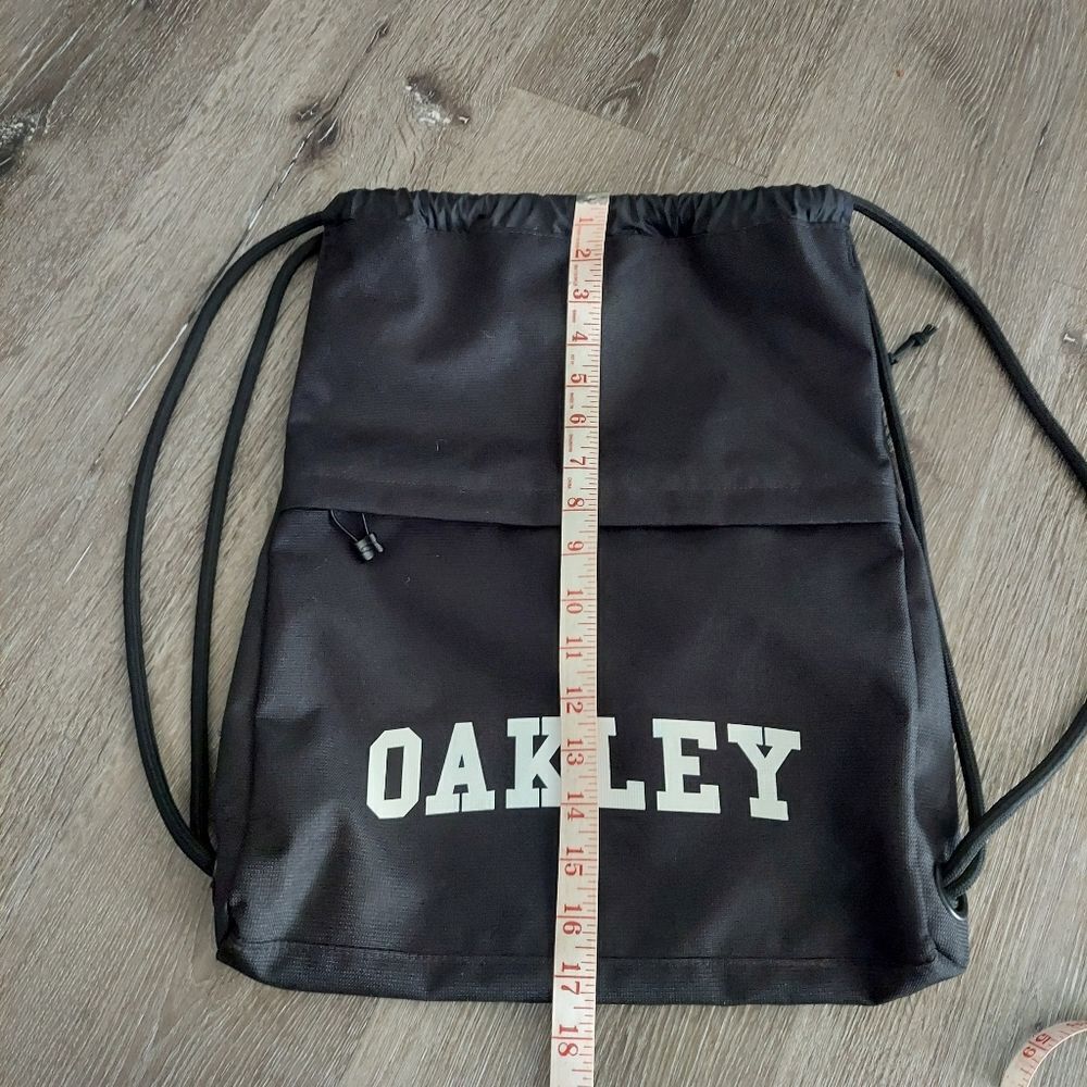Oakley String Bag Black Cinch Drawstring Backpack… - image 7